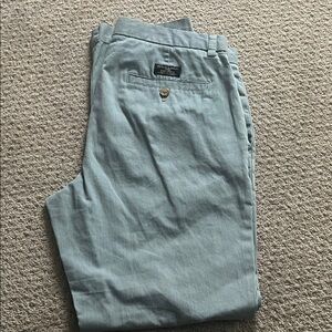 Banana Republic Men's Light Blue Striped Chinos